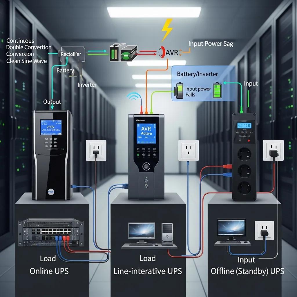 مقایسه انواع UPS برای سیستم‌های اضطراری در ساختمان